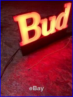 Vintage Budweiser Light Up Sign Neon