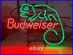 Vintage Budweiser Louie The Lizard Light Up Neon Sign (1998)