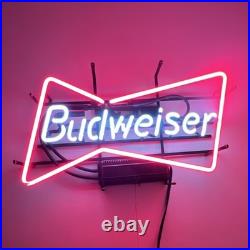 Vintage Budweiser Neon Bowtie Beer Bar Light Sign Breweriana Display Decor