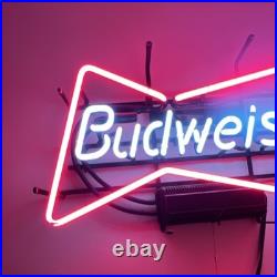 Vintage Budweiser Neon Bowtie Beer Bar Light Sign Breweriana Display Decor