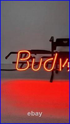 Vintage Budweiser Neon Sign Neon Tech 23 x 7 USA Made Classic Bar Light 1980s