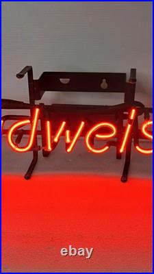 Vintage Budweiser Neon Sign Neon Tech 23 x 7 USA Made Classic Bar Light 1980s
