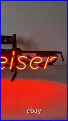 Vintage Budweiser Neon Sign Neon Tech 23 x 7 USA Made Classic Bar Light 1980s