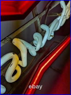 Vintage Budweiser Neon Sign Red Bowtie Bar Beer Lighter Sign