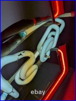 Vintage Budweiser Neon Sign Red Bowtie Bar Beer Lighter Sign