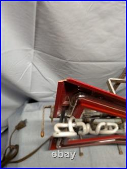 Vintage Budweiser Neon Sign Red Bowtie Bar Beer Lighter Sign