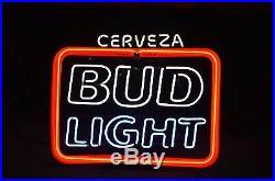 Vintage Budweiser Neon Sign dated 1992 from a NYC Spanish neighborhood