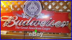 Vintage Budweiser The Great American Lager Neon Light Sign