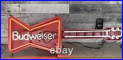 Vintage Budweiser guitar shaped neon sign Vintage Budweiser guitar shaped neon sign