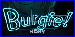 Vintage Burgie! Neon Sign 34 x 15 Rare