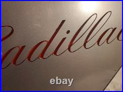 Vintage Cadillac Plexiglass Light Up Red Neon Sign Hood Man Cave 2ft 2 x 1ft 3