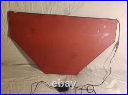 Vintage Cadillac Plexiglass Light Up Red Neon Sign Hood Man Cave 2ft 2 x 1ft 3
