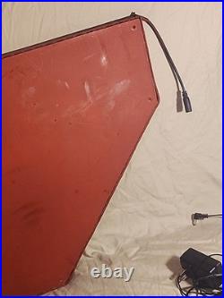 Vintage Cadillac Plexiglass Light Up Red Neon Sign Hood Man Cave 2ft 2 x 1ft 3