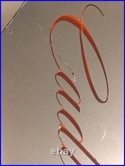 Vintage Cadillac Plexiglass Light Up Red Neon Sign Hood Man Cave 2ft 2 x 1ft 3