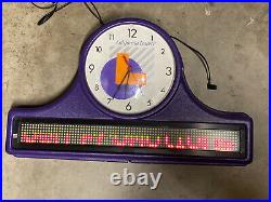 Vintage California Lottery Beta Brite Programmable Clock Sign Lamp Man Cave