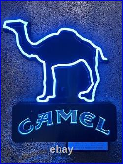 Vintage Camel Large LED Sign, Size 22.25x27 Store Display, Neon Blue, NEW