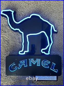 Vintage Camel Large LED Sign, Size 22.25x27 Store Display, Neon Blue, NEW