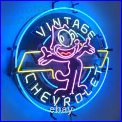 Vintage Car Garage Open Neon Signs 24x24 Beer Bar Pub Cave Garage Wall Decor