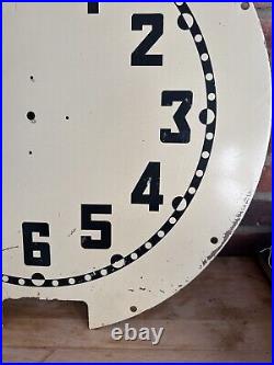 Vintage Cleveland Neon Aztec Clock Face 24