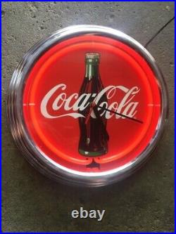 Vintage Coca Cola Sign Neon Red Light