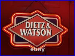 Vintage Collectible Neon Dietz & Watson Deli Store Sign