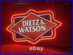 Vintage Collectible Neon Dietz & Watson Deli Store Sign