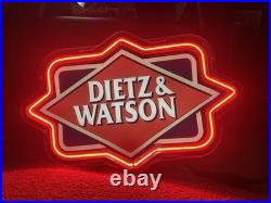 Vintage Collectible Neon Dietz & Watson Deli Store Sign