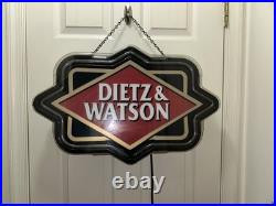 Vintage Collectible Neon Dietz & Watson Deli Store Sign