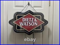 Vintage Collectible Neon Dietz & Watson Deli Store Sign