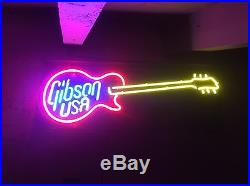 Vintage Collector Gibson guitars 4 Color Neon Sign