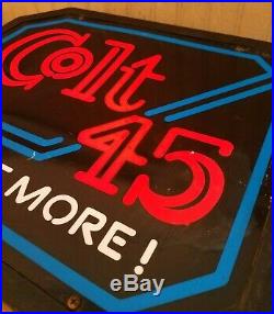 Vintage Colt 45 Malt Liquor It's Got More! Lighted Bar Sign Rare Neon Sign
