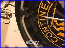 Vintage Continental Tire Clock Neon Lights Dealer Item Wall Sign Man Cave 20