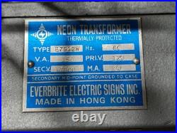 Vintage Coors Beer Neon Sign Everbrite Transformer 9104002, Bar, Man Cave