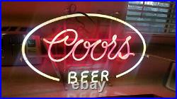 Vintage Coors Beer Neon Sign (works Great) Excellent Condition Man Cave Rare