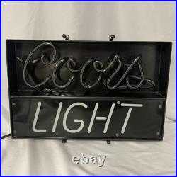 Vintage Coors Light Neon Sign 1993 Beer Brewing