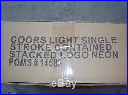Vintage Coors Light Neon Sign 24.4 X 15.7 New In Box