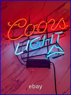 Vintage Coors Light Neon Sign Everbrite Authentic Bar Sign UL Listed WORKS 1990s