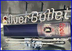 Vintage Coors Light Silver Bullet Neon Bar Sign