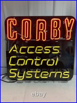 Vintage Corby Access Controls Neon Sign 22X23