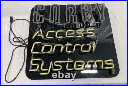 Vintage Corby Access Controls Neon Sign 22X23