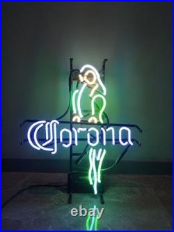 Vintage Corona Neon Parrot Bar Sign 26x22 Made In USA