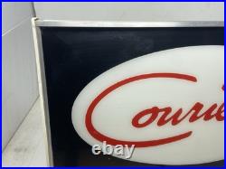 Vintage Courier 2-Way Radio Lighted Advertising Dealer SIGN NPI Neon Prod Inc CB