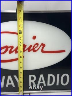 Vintage Courier 2-Way Radio Lighted Advertising Dealer SIGN NPI Neon Prod Inc CB