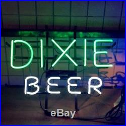 Vintage DIXIE BEER Bar Pub Real Glass Neon Light Sign Collectible Collectible