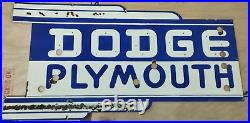 Vintage Dodge Plymouth Neon Skin Gas & Oil SSP Porcelain Enamel Sign