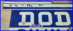 Vintage Dodge Plymouth Neon Skin Gas & Oil SSP Porcelain Enamel Sign