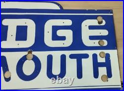 Vintage Dodge Plymouth Neon Skin Gas & Oil SSP Porcelain Enamel Sign