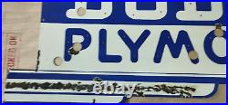 Vintage Dodge Plymouth Neon Skin Gas & Oil SSP Porcelain Enamel Sign
