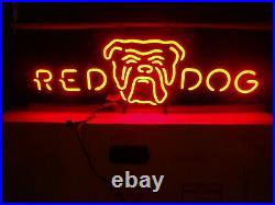 Vintage Early 1994 RED DOG NEON with FACE Sign 34 x 12 x 6 STILL IN BOX