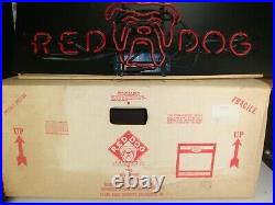 Vintage Early 1994 RED DOG NEON with FACE Sign 34 x 12 x 6 STILL IN BOX